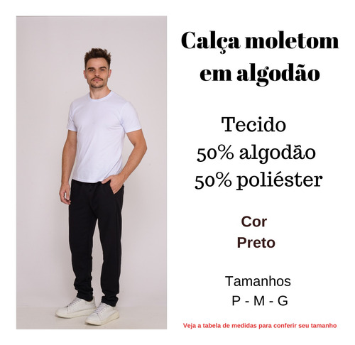 Calça Moletom Moda Masculina Estilo Confort Black Friday Hc