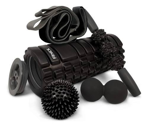 Rolo Rodillo Fitnics Foam Roller Masajeador Pilates Set Full