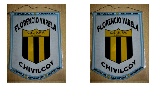 Banderin Mediano 27cm Club Florencio Varela Chivilcoy