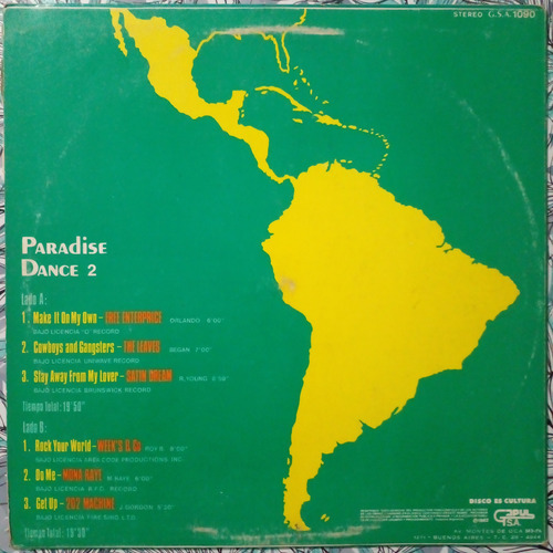 Lote Gapul Paradise Dance 1,2y3 Vinilos Lp Sin Fritura Ex Estándar