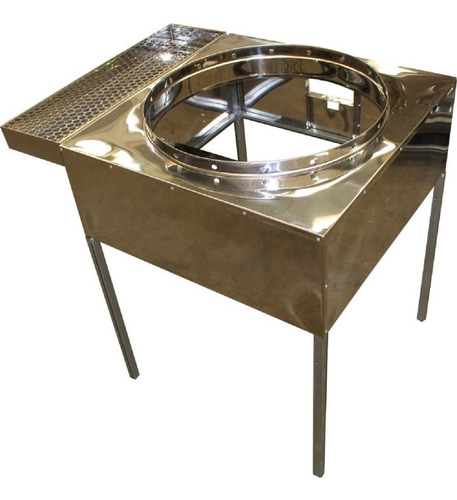 Fogão Fritadeira Gás Escorredor Pastel Inox Grande 58cm