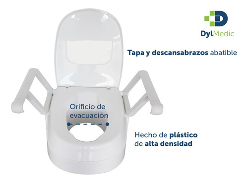 Incremento Para Baño Wc C/tapa Y Descansabrazos Premium