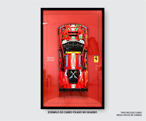 Quadro Ferrari 488 Gte Lego - Vermelho