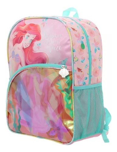 Mochila Escolar Primaria Princesa Ariel La Sirenita Original