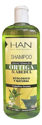 Shampoo Han Termal Ortiga & Abedul 500gr Cabellos Grasos