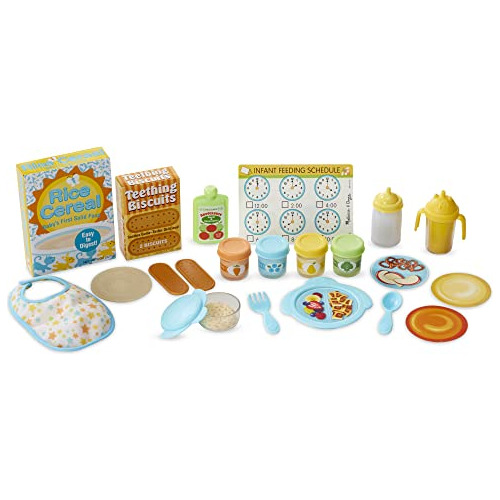 Melissa Doug Mine To Love Mealtime Play Set Muñecas Bi...