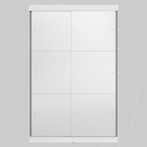 Guarda-roupa Yescasa Peônia cor branco de mdp com 2 portas corrediças