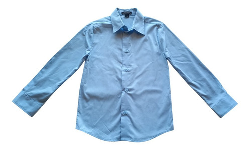 Camisa Celeste Azul Claro Niños Manga Larga Talla 7 George