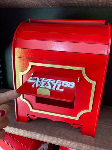 Buzón Deseos Para Santa Decoración Navidad Para Niños Rojo