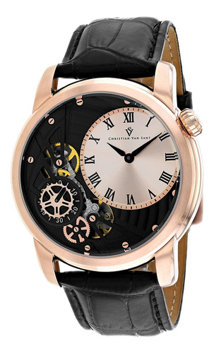 Reloj Hombre Christian Van Sant Cv1549 Cuarzo Pulso Negro En