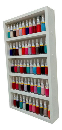 Organizador Para Esmaltes De Unhas Duda Artes Com Capacidade Para 100 Esmaltes - 5 Compartimentos Branco