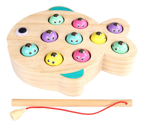 Juego De Pesca Magnético De Madera Para Niños, Juguetes Educ