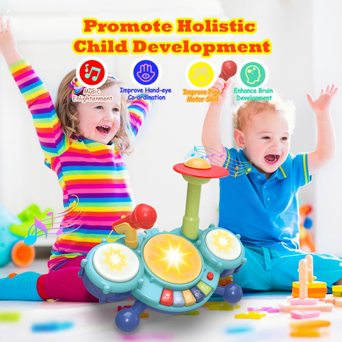 Contixo Kd2 Jazz Drum Set Musical Toys Para Niños Pequeños 2