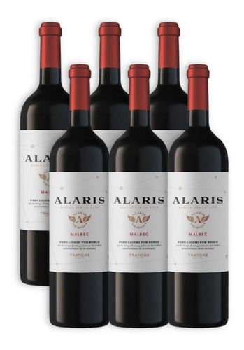 Vino Tinto Alaris Malbec X6u 750m Trapiche Mendoza Argentina