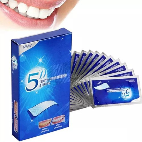 Tira De Gel Blanqueador Dental 5d White X7 Pares Banditas