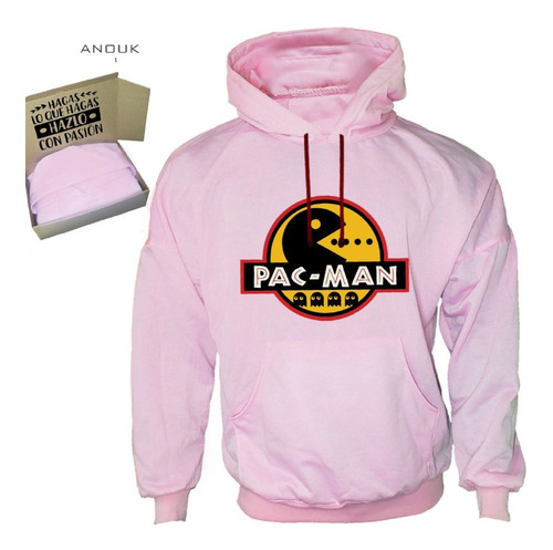 Imagen 5 de 9 de Buzo Hoodie Personalizable Artesanal Saco Pac-man Unisex