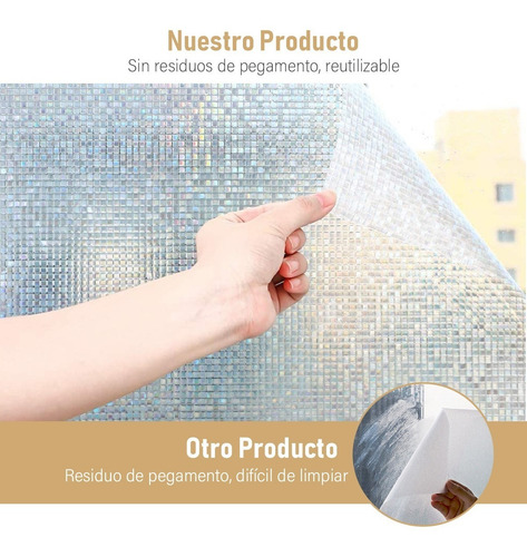 Película Adhesiva Blanco Mate Para Privacidad Vidrio Ventana