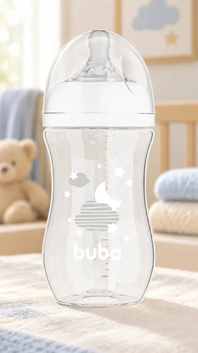 Mamadeira Easy Flow Nuvem 270ml Anticólica Buba Cor Branco