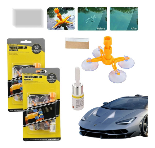 2×kit Reparación Parabrisas Coche For Reparar Arañaz J