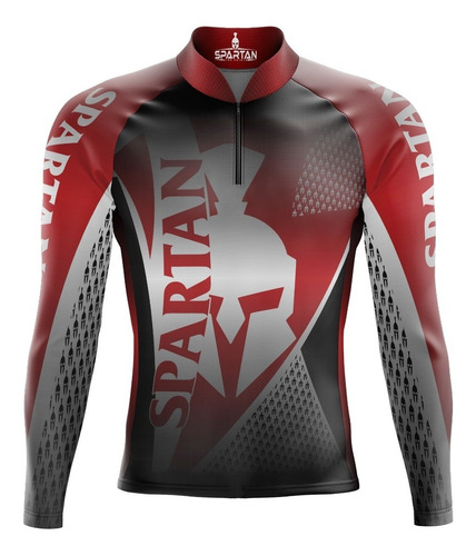 Camiseta Ciclista Spartan Manga Longa Dryfit Uv 50+ Ref 04