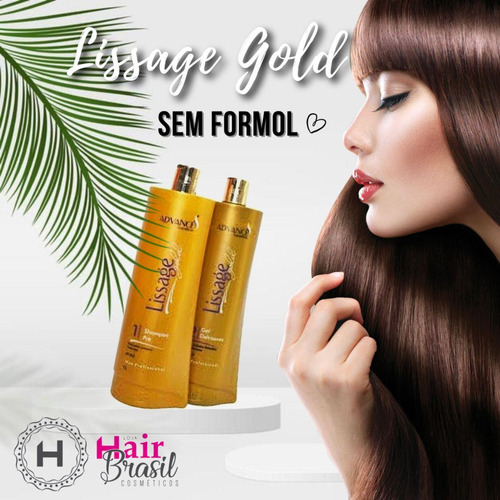 Escova Progressiva Lissage Gold Hair Advance Com 2 Ativos
