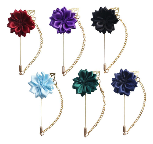 Nuevo 6 Piezas De Elegante Broche De Flor De Solapa
