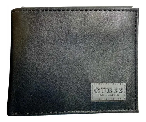 Cartera Guess Piel Negra Hombre Original Placa Bifold M110