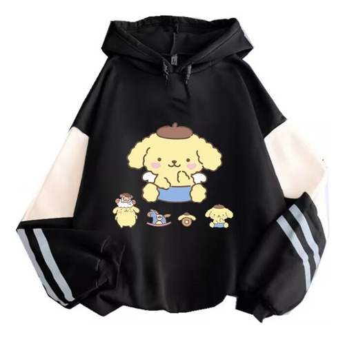 Sudadera Con Diseño Colores Contrastante Pom Pom Purin Perro