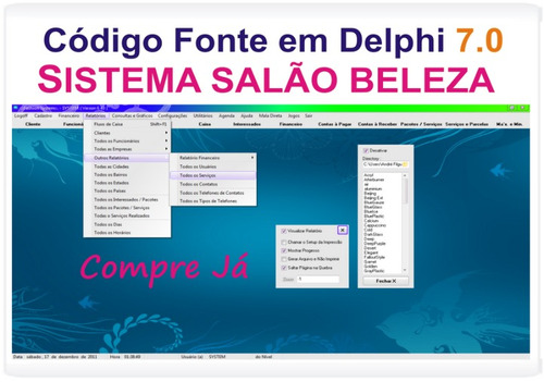 Código Fonte Em Delphi Sistema Salão De Beleza + Agenda