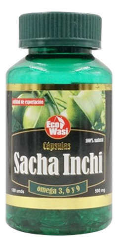  Sacha Inchi 100 Capsulas Suplemento 500 Mg 2 Frascos