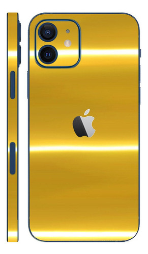 Skin Vinil Autoadherible Oro Cromo Para iPhone 12 (normal)