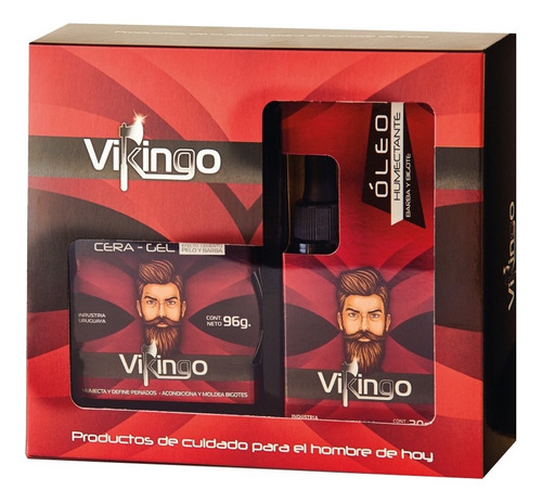 Pack Óleo Humectante Y Cera-gel Para Barba Y Bigote Vikingo