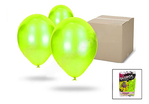 Globo Globox Perlado 12 X50u Color Verde Manzana 12 Pulgadas