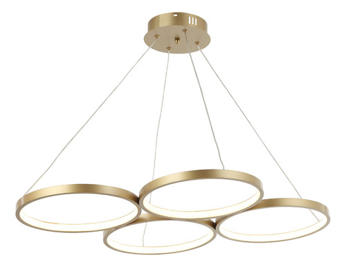 Lustre Pendente 60w 3 Em 1 Led Mariana 3000k/6500k Dourado 127/220V