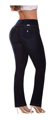 Jeans Clásicos Tomillo En Azul Oscuro: Ajustado Y Chic Mod