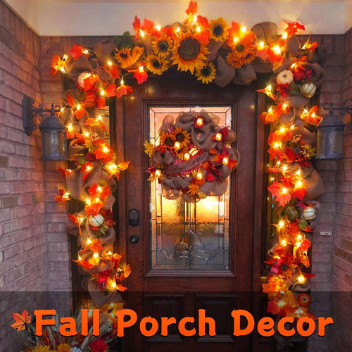 Nuevo 2 Piezas De Luces Navideñas For Decoración De Otoño