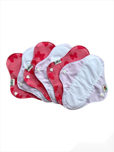 Kit 6 Absorventes Ecológicos 100% Algodão Protetor Diário ! 