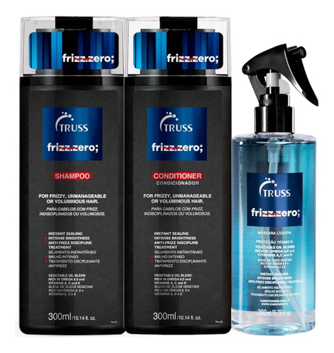 Frizz.zero Shampoo Condiciona 300ml + Frizz Zero 260ml Truss