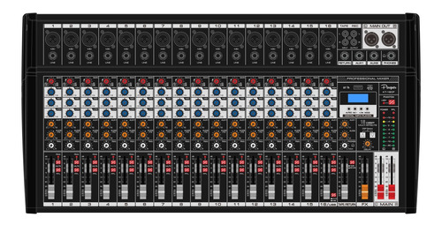 Consola Mixer 16 Canales Interfaz Usb Bluetooth Efecto Cuota