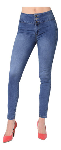 Jeans Moda Skinny Mujer Azul Fergino 52904623