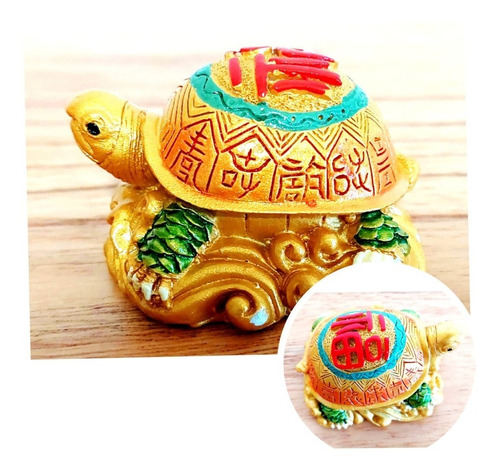 Tortuga Dorada Budismo Zen Feng Shui Única