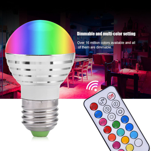 Nuevo Bombilla Led E27 De 3 W Rgb Que Cambia De Color