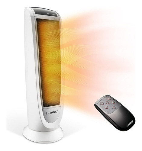 Lasko 5165 Calentador De Cerámica Torre Digital Con Control Color Negro