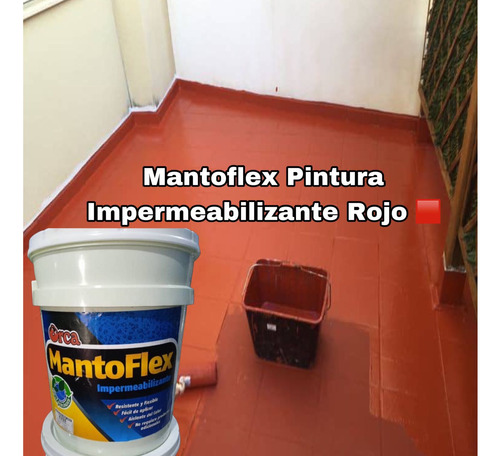 Mantoflex Galón Pintura Impermeabilizante Rojo 