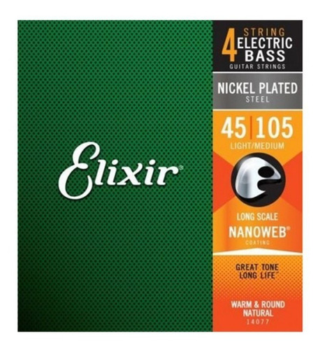 Cuerdas Bajo 4 Elixir Nanoweb 14077 45-105