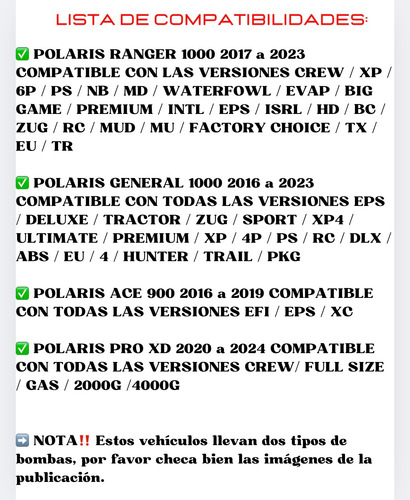 Bomba De Agua Completa Polaris Rzr 1000 2014-2024 Raizer