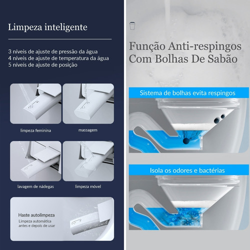 Vaso Sanitário Inteligente Smart Toilet Luxo Redondo Branco