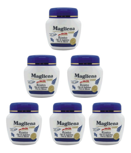 Magilena Creme Facial Pele Ressecada Kit C/ 06 Unidades