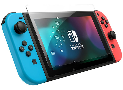 Imagen 1 de 8 de Mica Nintendo Switch Baseus Cristal Templado Kit Limpiador