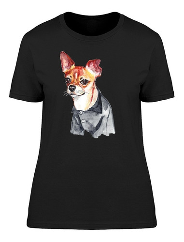 Perro Chihuahua Con Negro Camiseta De Mujer